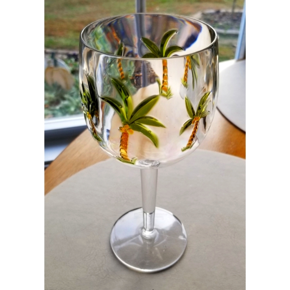 Palm Tree  Acrylic Wine Glasses